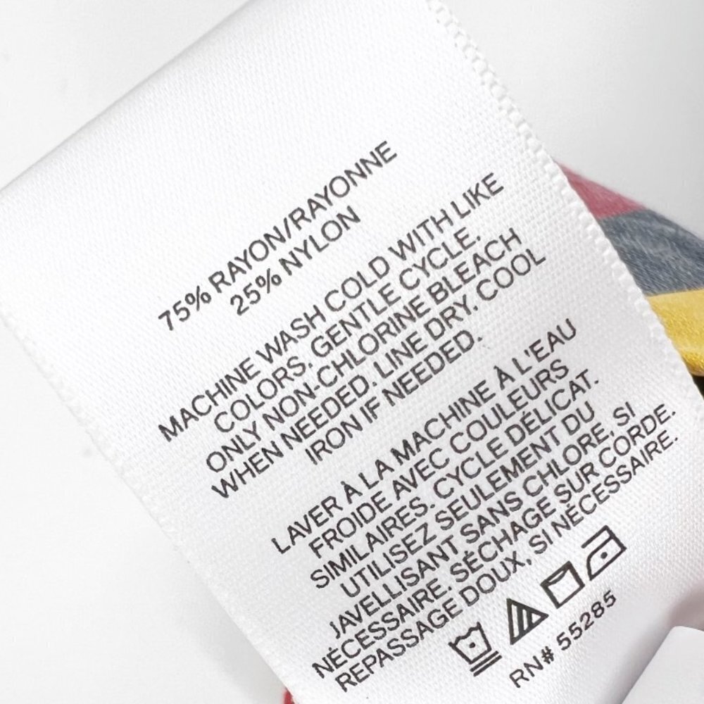 Express Red Multicolor Stripe Button Down Top Siz… - image 6